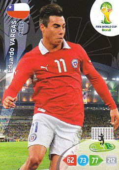 Eduardo Vargas Chile Panini 2014 World Cup #75